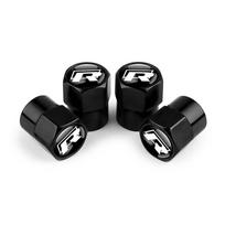 4pcs Car Wheel Tire Valve Caps Tyre Rim Stem Airdust Cover for Volkswagen VW Rline Golf 8 Jetta MK7 Beetle Polo Caddy R GTI Bora