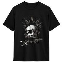Life is Strange Chloe Misfit Skull T-Shirt Summer Pure Cotton O Neck Plus Size 5XL Tees Short-S XXXL black