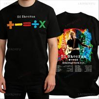 Ed Sheeran European Tour T-Shirt Unisex Crew Neck Cotton Tee Concert Merch Vintage Graphic Wint S white