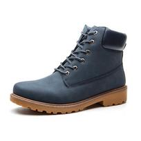Pink Plus Velvet Women's Martin Boots - Warm, Flat Bottom, Large Size, High Top, Unisex. Men's 41 black