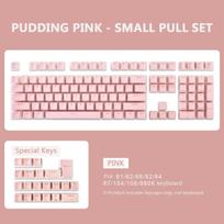 Xiaomi 129 Keys Mechanical Keyboard PBT Pudding Keycaps Two-color Injection Molding OEM Character Translucent Keycap for All Keyboards rožinė