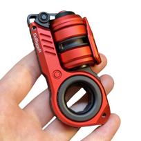 Edc Stun Grenade Tuning Fork Fidget Spinner Mechanical Ratchet Slider Push Egg Crisp Sound Decompression Metal Fingertip Toy raudona