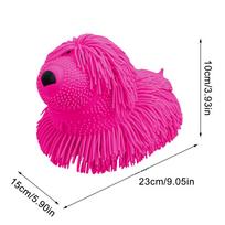 Squeeze Stress Toy Long Haired Tpr Hairball Dog Stress Relief Toy Antistress Sensory Toys Soft Vent Family Desk Accessories pink
