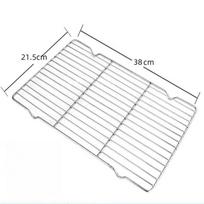 304 Stainless Steel Baking Tray Set with Grill Metal Rectangular Cooling Rack Grilling Tools BBQ for Kitchen Outdoor Camping