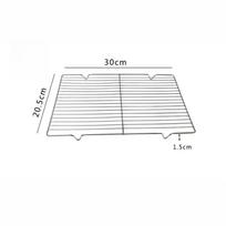 304 Stainless Steel Baking Tray Set with Grill Metal Rectangular Cooling Rack Grilling Tools BBQ for Kitchen Outdoor Camping white