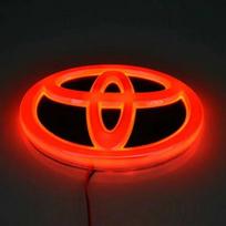 4D car logo Front grille hood trunk LED Light for Toyota Prius Yaris Prado RAV4 Highlander Camry CHR HRV Corolla AYGO accessory 11cmX7.5cm black