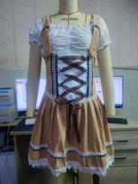 S-XXL Aukštos kokybės vokiški Oktoberfest drabužiai COS kostiumas, Miuncheno Bavarijos festivalio suknelė su petnešėlėmis S gray
