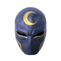 Mėnulio Riterio Cosplay Kaukė Herojus Anime Kostiumas Veido Apsauga Helovino Dovanos Visas Veidas Blue Gold gray