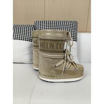 Winter fashion moon boots thickened thermal sleeve cotton boots waterproof and non-slip straps bread boots 40 gray