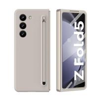 Prabangus matinis dėklas, skirtas Samsung Galaxy Z Fold 5 4 3 2 Liquid Silicon Armor Smūgiams atsparus viso ekrano apsauginis dangtelis S Pen galaxy z fold 4