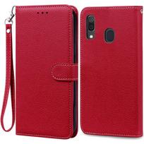 A40 dėklas Samsung Galaxy A40 dėklas Odinis piniginės tipo atverčiamas dėklas Samsung A40 A 40 dėklas SM-A405F dangtelis Coque Fundas Etui Capa For Samsung A40 red