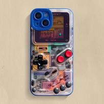 Technology Game Console Phone Case For iPhone 11 12 13 14 15 16 Pro Max 7 8 Plus XR X XS 16E SE Shockproof Silicone Soft Cover For iPhone 14 black