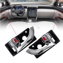 Automobilio Salono Vidinė Durų Rankena Kairė Dešinė Priekinių Galinių Durų Chromuotos Rankenos Hyundai Tucson 2005 2006 2007 2008 2009 gray