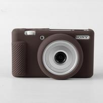 Silikoninis apsauginis dėklas, minkštas apvalkalas Sony Cyber-shot ZV1-F, ZV1M2 (ZV1 II) Kameros krepšiai kava