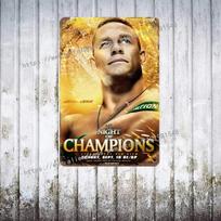 John Cena Imtynininkas Kultūristas Raperis WWE Plakatas Senovinis Skardinis Metalo Ženklas Dekoratyvinė Plokštelė Barui Vyro Urveliui Klubui Sienos Dekoracija 20x30cm（7.8x11.8inch）