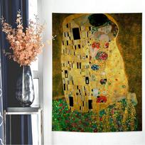 Gustav Klimt meno tapyba kabantis bohemiškas gobelenas svetainei namų bendrabučio dekorui japoniškas gobelenas 150x150cm