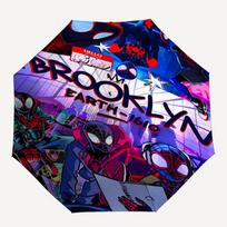 1PC SpiderMan: Across the SpiderVerse Automatic Open/Close, 8-Rib Durable Frame Compact Travel Umbrella for Men & Women S1222006 blue