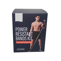 11-Piece Fitness Resistance Band Set with Puller and Body Shaping Belt gray