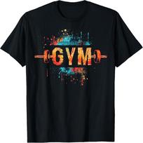 Gym in Graffiti Style Design T-Shirt XXXXXL juoda