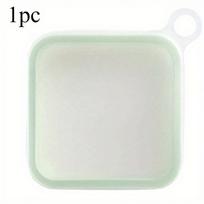 1pc Silicone Sandwich Toast Bento Box - Portable Rectangular Lunch Container For Students And Office Workers, Easy To Carry, Hand Washable white