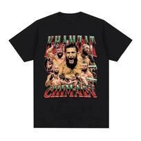 Limited Khamzat Chimaev Vintage 90s T-shirts for Men Women Harajuku Cool High Quality T Shirt Cotton Oversized Tshirt Streetwear XXL brown