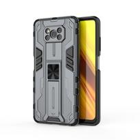 Dėklas Poco-X3 Pro su magnetiniu atlenkiamu stovu, šarvuotas, apsaugantis fotoaparato lęšį, telefono dėklas Xiaomi Poco X3 NFC Little X 3 PocoX3 galinis dangtelis For Poco X3 NFC black
