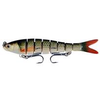 Artificial Hard Bait 8 Segments Plastic Fishing Tackle Multi Jointed Sinking Swimbait Crankbait for Saltwater Freshwater gray