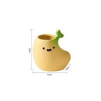 1pcs High aesthetic desktop office cream style pen holder cartoon cute geltona