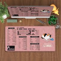 Extended Large Programmer Shortcuts Mause Mat XXL Linux Commands Line Rug PC For Desk Office Mouse Pad Locking Edge Rubber Base 300x800x2MM gray