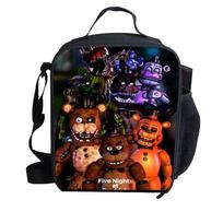 Five Nights At Freddy's Multipurpose Lunch Bag Durable Material Insulation Package Six black