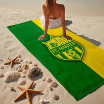 Fc Nantes Crest Design Microfiber Beach Towel, Lightweight And Quick-Dry, for Summer Travel, Beach Essential, Swimming Pool 80cmx160cm(31x63inch)