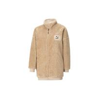 PUMA Bikini Bottoms Velvet Jackets Women's Light Khaki Stand Collar Thickened And Fleece Lined 530293-12 XS šviesios chaki spalvos