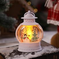 Christmas Night Light Electronic Wind Lamp Oval Pony Lamp Electronic Candle Lamp Toy Decorative Candle Lamp brown