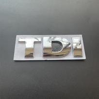 3D Metal Logo TDI Emblem Car Front Grill Badge Rear Trunk Sticker For VW Golf 4 6 7 MK6 Polo Jetta Passat Accessories white