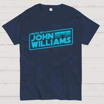 Music by John Williams Unisex 100% Cotton Summer Casual Cool Loose T-Shirt M tamsiai mėlyna spalva