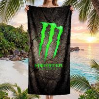 Monster Energy Fashion Beach Towel Portable Soft Quick Dry Towel For Swimming Camping Holiday Use 70cmx140cm(27x55inch) gray