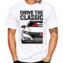 Drive Civic Type R FK2 Shirt Car Design T-Shirt Summer Men Short Sleeve Vintage Boy Casual Tops XS black