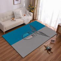 S.S. Lazio Logo Carpet suitable as a non-slip mat for the living room or bedroom sofa 200x160cm( 78x62in )