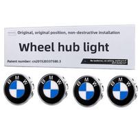 56/68MM C81 Hubcap Light Magnetic Levitation LED Emblem BMW 5 3 7 Series X1 X3 X5 Car Wheel Center Cap Decoration Light 56MM black