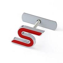 3D Metal Letter S Logo Car Front Grille Emblem Badge Rear Trunk Stickers Decal For Ford Focus Fiesta Escape Ecosport NVJMF5 Kuga Mondeo