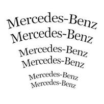 6 vnt. Automobilio suportų lipdukai Ratlankių lipdukai Dekoracija Mercedes Benz AMG W203 W206 W220 W205 W211 W212 W201 W210 W108 W168 6U black