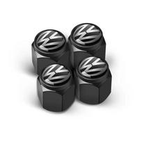 VW New 4 pcs Metal Car Wheel Valve Caps Stem Covers for VW Volkswagen Golf Polo Passat Tiguan Touran Jetta Accessories EN1