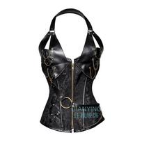 Kaklą surišamas Steampunk korsetas Push Up Pilvo Kontrolė Liemens Formavimas Kūno Formavimo Drabužis XXXXL juoda