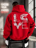 Men Love Motocross Sports Hoodie Dirt Bike Helmet Boots Chain Print Oversized Fleece Pullover Streetwear Sweatshirt Autumn S red