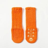 Šiltos, paprastos, vienspalvės blauzdinės kojinės, skirtos mažyliui berniukui mergaitei patalpose rudeninės žiemos naujagimio neslystančios kojinės ant grindų XS oranžinė
