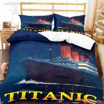 Movie Titanics Bedding Set 3D Printed Suitable For Bedroom Duvet Cover Set With Pillowcases Kids Home Textile EU Single 135*200cm/53x79in 3pcs