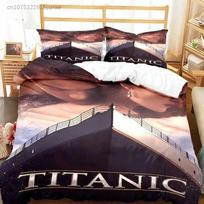 Movie Titanics Bedding Set 3D Printed Suitable For Bedroom Duvet Cover Set With Pillowcases Kids Home Textile EU Single 135*200cm/53x79in 3pcs