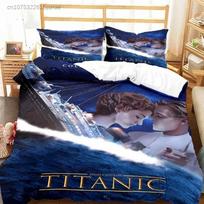 Movie Titanics Bedding Set 3D Printed Suitable For Bedroom Duvet Cover Set With Pillowcases Kids Home Textile 140*200cm/55x79in Single/Twin 3pcs
