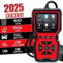 V519 OBD2 automobilio skaitytuvas diagnostikos įrankis, visos OBD2 funkcijos automobiliams ir sunkvežimiams nuo 1996+ metų raudona