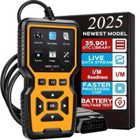 V519 OBD2 automobilio skaitytuvas diagnostikos įrankis, visos OBD2 funkcijos automobiliams ir sunkvežimiams nuo 1996+ metų geltona